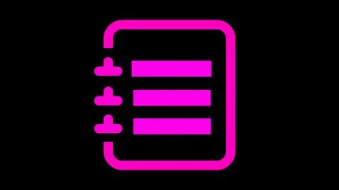 Stylized Checklist Icon in Pink Illustrazione stock