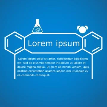 Stylized chemical headline on gradient background Stock-Illustration