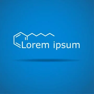 Stylized chemical title on gradient background Stock Illustration