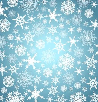 Stylized Christmas snowflakes - Abstract vector background. Stock Illustration