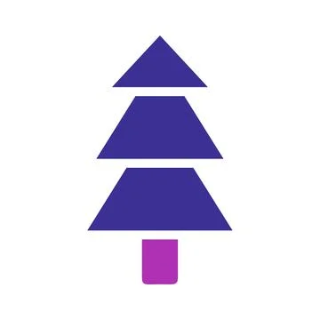 Stylized Christmas Tree Graphic on White Background Stockillustratie