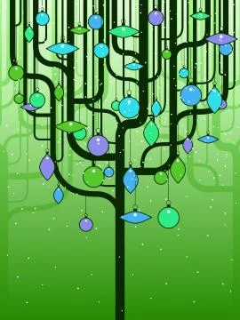 Stylized Christmas tree Stock Illustration