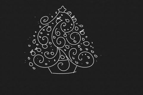 Stylized Christmas tree Illustrazione stock