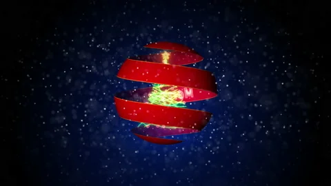 Stylized christmas tree inside xmas decoration Stock Footage 167514499