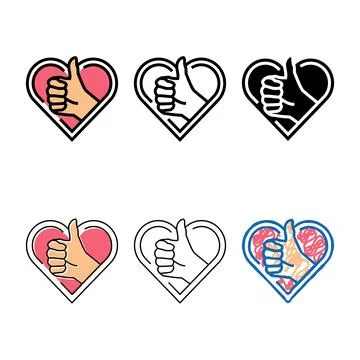 Stylized client like testimonial color icon vector Stock Illustration