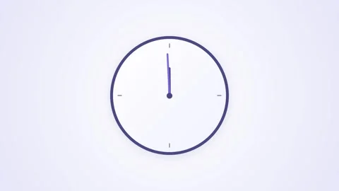 Stylized clock face with rapidly spinning hands morphing into a minimalist .. Stock-Footage 345982239