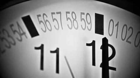 Stylized Clock reaching end of an hour Stockbeeldmateriaal 55736432