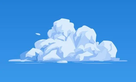 Stylized Cloud Painting Vector Illustration Stock Illustration