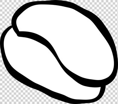 Stylized Coffee Beans Outline Hand Drawn Stock-Illustration