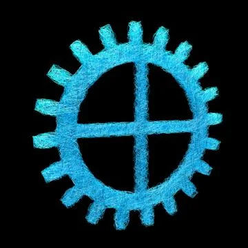 Stylized cogwheel Stock Illustration