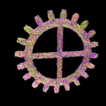 Stylized cogwheel Stock Illustration