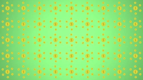 Stylized Coin Pattern Orbiting Clock 4K Seamless Loop Stock Footage 337816946