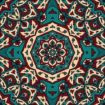 Stylized colorful ethnic pattern. Stock Illustration
