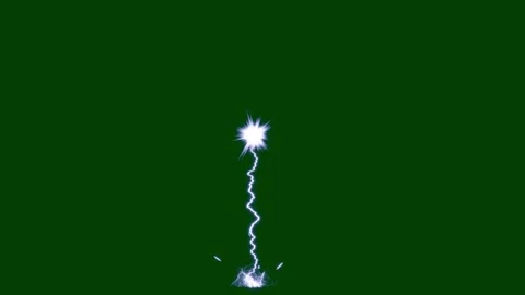 Stylized colorful lightning strikes and electric flashes on green screen. Stock Footage 342036657