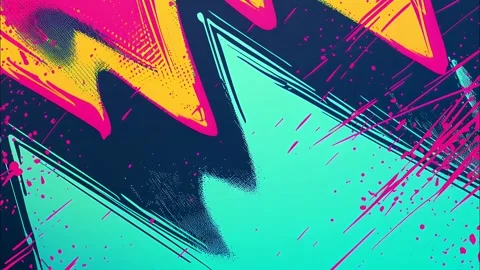 Stylized Comic Zap FX Loop Neon 2D Animation Background Stock Footage 315160481