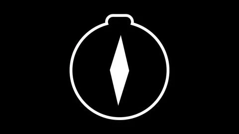 Stylized Compass Icon Stock Illustration