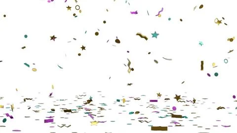 Stylized confetti design featuring pastel and gold hues ideal for marketing Stock Illustration