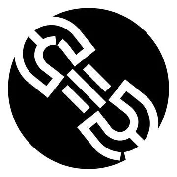 Stylized connection linking letters s concept Stock Illustration