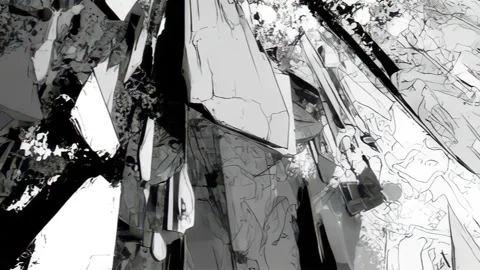 Stylized Cracked Background for Animation Stock Footage 309436879