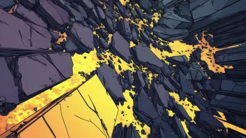 Stylized Cracked Background for Animation Stock Footage 309437288