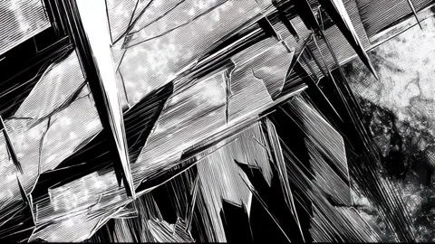 Stylized Cracked Background for Animation Stock Footage 309437616