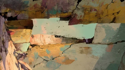 Stylized Cracked Background for Animation Stock Footage 309438449