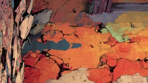 Stylized Cracked Background for Animation Stock Footage 309438677