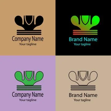 Stylized Crown Base logo design Stock Illustration