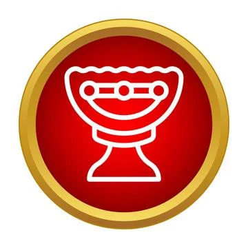 Stylized cup icon representing a trophy award Stock Illustration