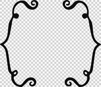 Stylized Curly Brackets on White Background decorative isolated on a transpa Illustrazione stock
