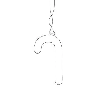 Stylized cute candy. Continuous One Line Drawing. Outline style. Vector illus Illustrazione stock