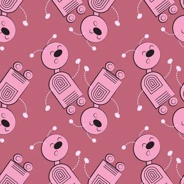 Stylized dancing robots - graphics. Machine Revolt, Artificial Intelligence Illustrazione stock