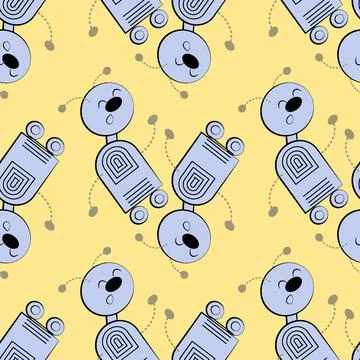 Stylized dancing robots - graphics. Machine Revolt, Artificial Intelligence イラスト素材