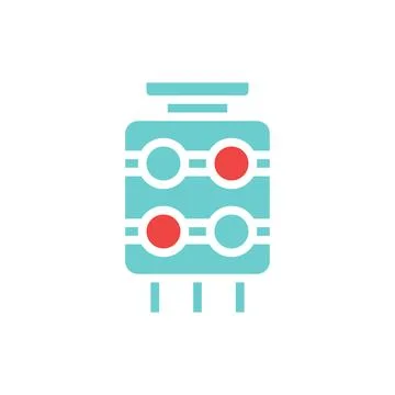 Stylized Data Storage Server Rack Illustration Stock Illustration