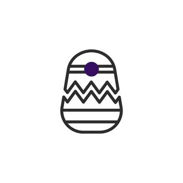 Stylized decorated festive egg icon illustration, ideal for spring holiday .. Stock Illustration
