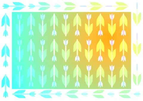 Stylized decorative floral retro pattern Stock Illustration