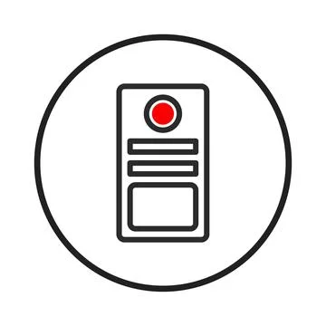 Stylized depiction of electronic device vector icon inside a circle represe.. イラスト素材