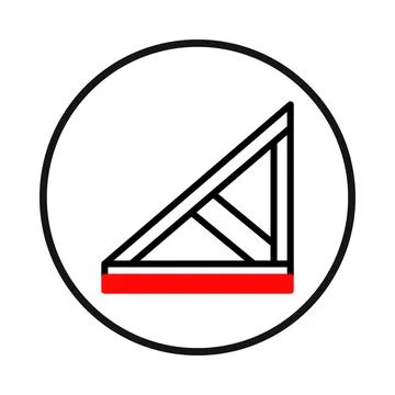 Stylized depiction of geometric framework within a circular emblem illustra.. Illustrazione stock