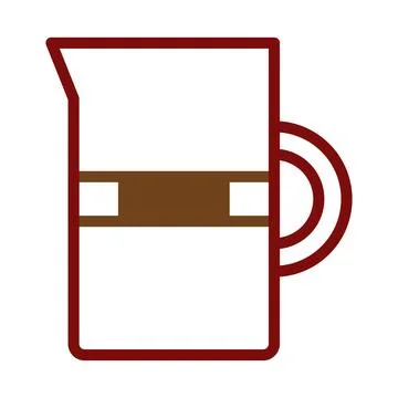 Stylized depiction of a pitcher with handle showcasing simple, modern design Illustration