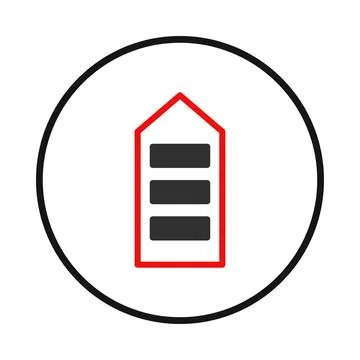 Stylized depiction presenting structure emblem showcasing minimalist design.. Stockillustratie
