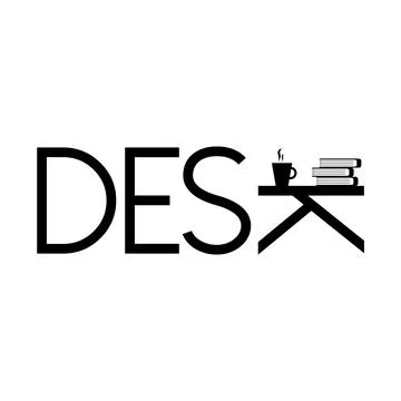 Stylized Desk Illustration Illustrazione stock