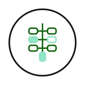 Stylized diagram depicting connection points representing network or data s.. イラスト素材