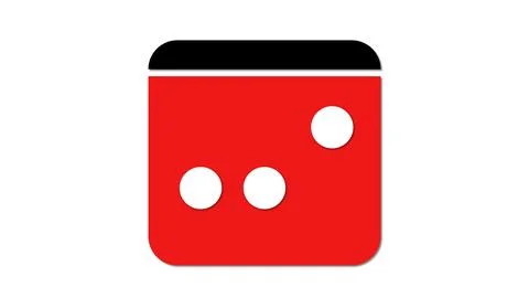 Stylized Dice Face Icon Stock Illustration