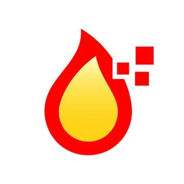 Stylized digital fuel icon vector illustration isolated on white background. Stock Illustration