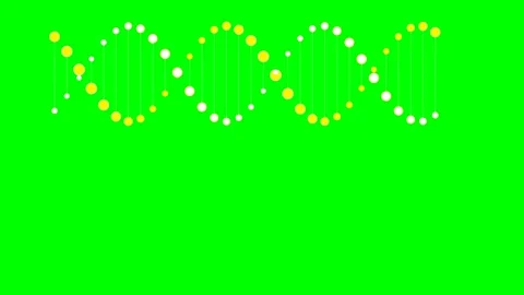 A stylized digital illustration of a dna double helix on a green background 스톡 동영상 340903461