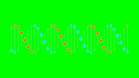 A stylized digital illustration of a dna double helix on a green background Stock Footage 341821094