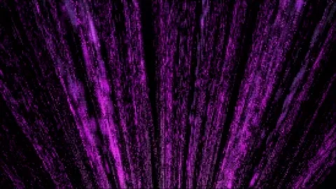 Stylized digital waterfall in dots pattern. A lot small cubes like pixels Stock Footage 280945350