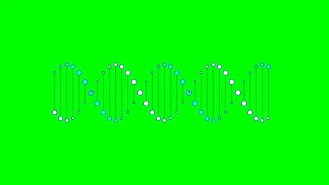 Stylized dna double helix structure isolated on a vibrant green background Stock Footage 340267886