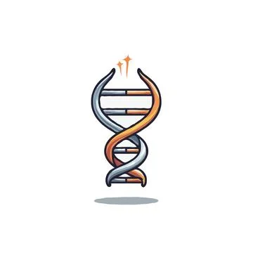 Stylized dna strand rendering a modern design concept symbolizing the progr.. Illustrazione stock