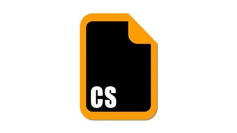 Stylized Document Icon with CS Stock Illustration